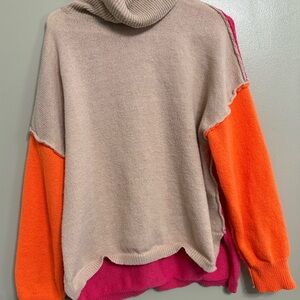 SHEIN Multicolor Turtleneck Sweater